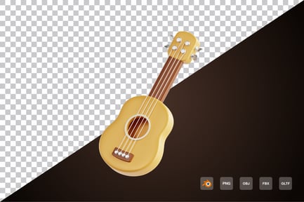 Preview: 3d Accoustic Guitar Icon