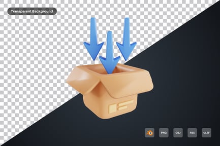 Preview: Add to Box 3d Icon