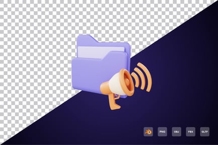 Preview: Folder Marketing 3d icon