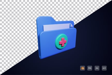 Preview: 3d Folder Medical Icon