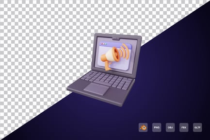 Aperçu: Icône 3D pour ordinateur portable
