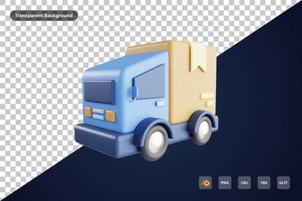 Preview: Delivery Truck 3d Icon