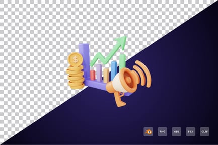 Preview: Growth Marketing 3d Icon