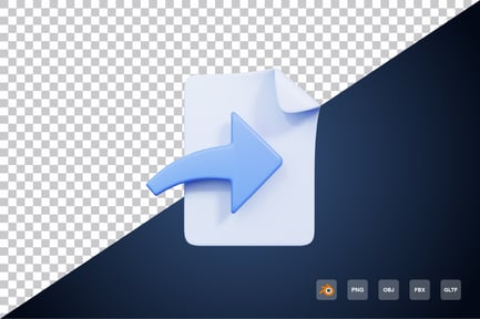 Preview: Export File 3d Icon