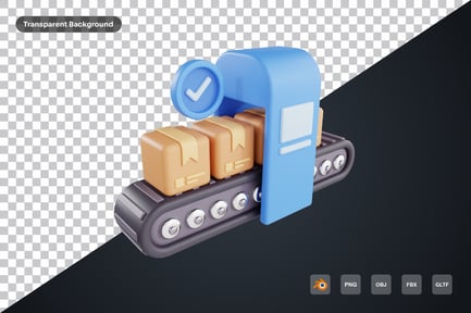 Preview: Automated conveyor 3d icon