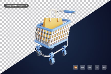 Preview: Trolley Shopping 3d icon