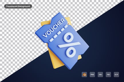 Preview: Voucher discount 3d icon