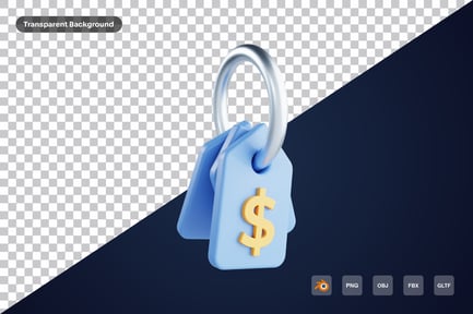 Preview: Price tag 3d icon
