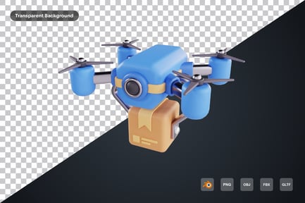 Preview: Drone Delivery 3d Icon