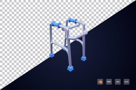 Preview: 3d Render Walker Icon