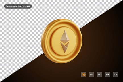Preview: Ethereum Coin 3d Icon