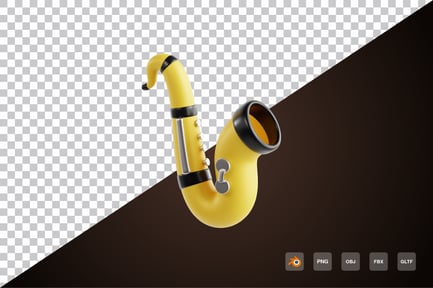 Preview: 3d Saxophone Icon