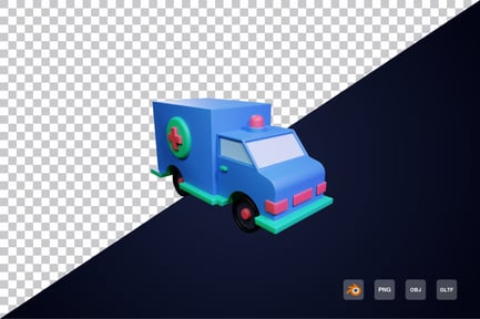 Preview: 3d ambulance Icon
