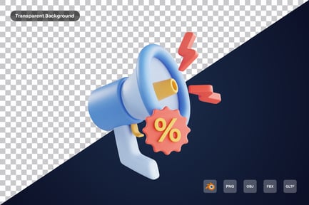 Preview: Megaphone marketing promotion 3d icon