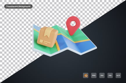 Preview: Map Delivery 3d Icon