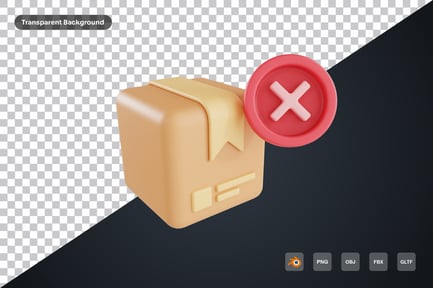 Preview: Box Blocked 3d Icon