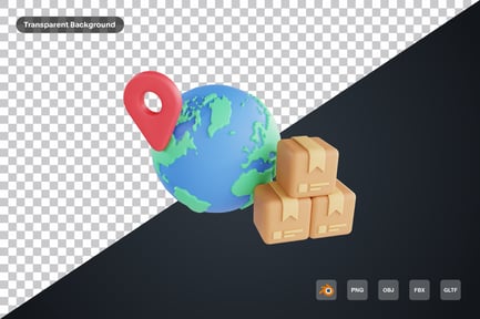Preview: Worldwide Delivery 3d Icon