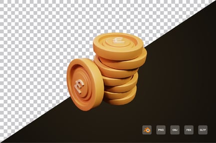 Preview: 3d Coin Pound Icon