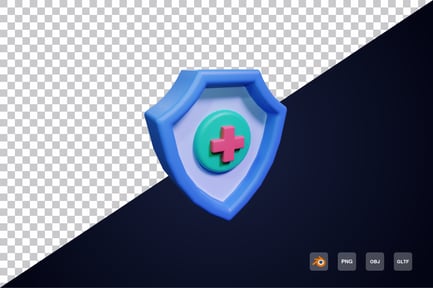 Preview: 3d Medical Shield Icon