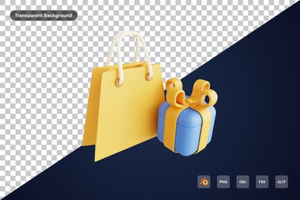 Preview: Shopping gift 3d icon