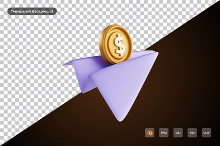 Preview: Fly Dollar 3d Icon