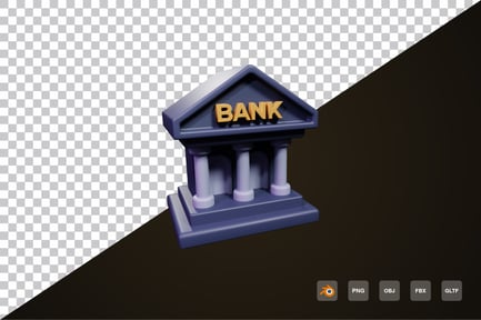 Preview: 3d Bank Icon
