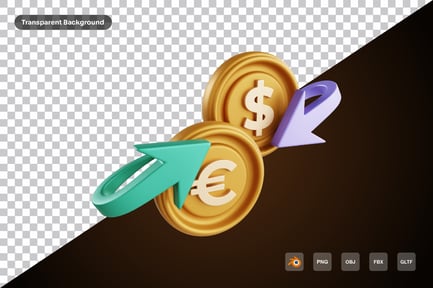 Preview: Exchange Dollar Euro 3d Icon