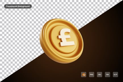Preview: Pound Coin 3d Icon
