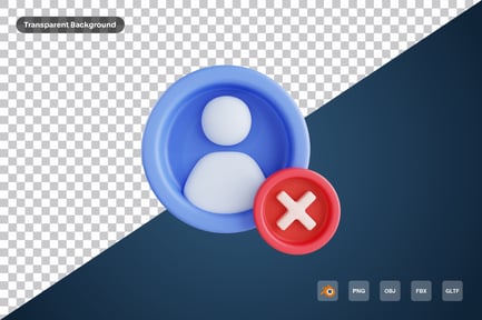 Preview: Blocked User 3d Icon