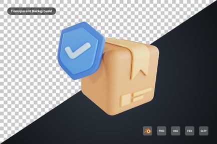 Preview: Box Shield 3d Icon