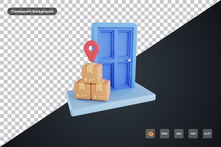 Preview: Door to Door 3d Icon