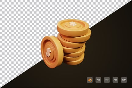 Preview: 3d Coin Dollar Icon