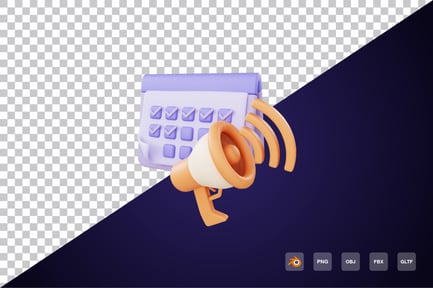 Preview: Calender Marketing 3d icon