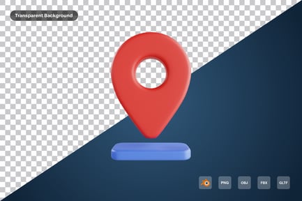 Preview: Pin Location 3d Icon
