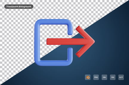 Preview: Logout 3d Icon