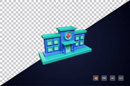 Preview: 3d Hospital Icon