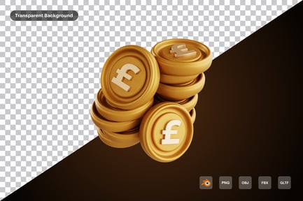 Vista previa: Icono Pound Stack 3D