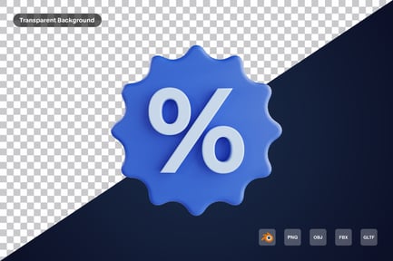 Preview: Discount badge 3d icon