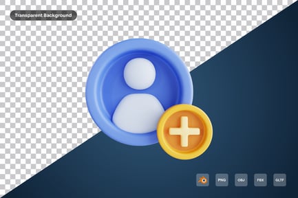 Preview: Add User 3d Icon