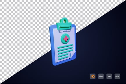 Preview: 3d clipboard medical Icon