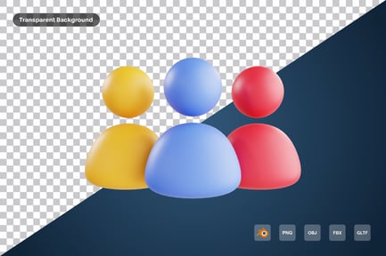 Preview: User Group 3d Icon