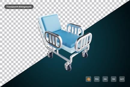 Preview: Hospital Bed 3d Icon