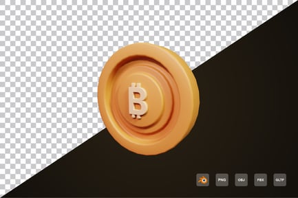 Preview: 3d Bitcoin Icon