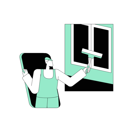 Window Cleaning Service Illustration
