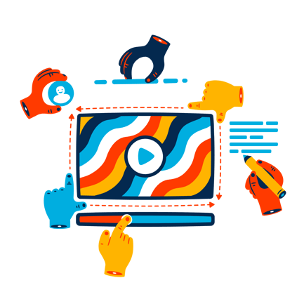 Team Working Together on a Website Design