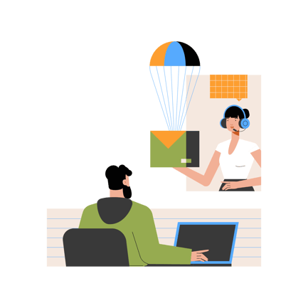 Logistics Helpdesk Illustration
