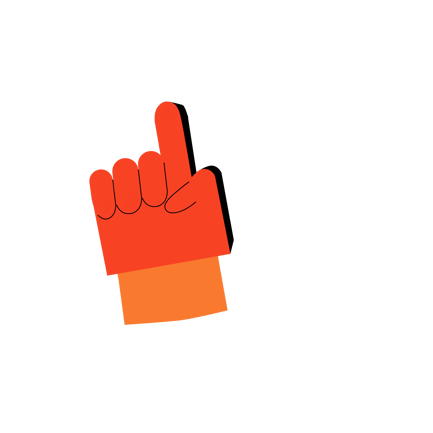 Finger aus Schaumstoff