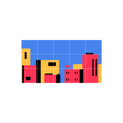 Animated Urban Cityscape Window View