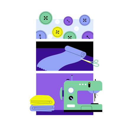 Geometric Fashion Design Illustration