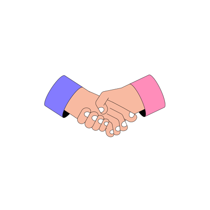 Simple Handshake Illustration